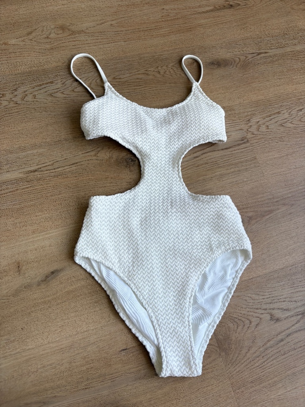 Aerie Crinkle Cut Out One Piece Swimsuit,